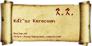 Kósz Kerecsen névjegykártya